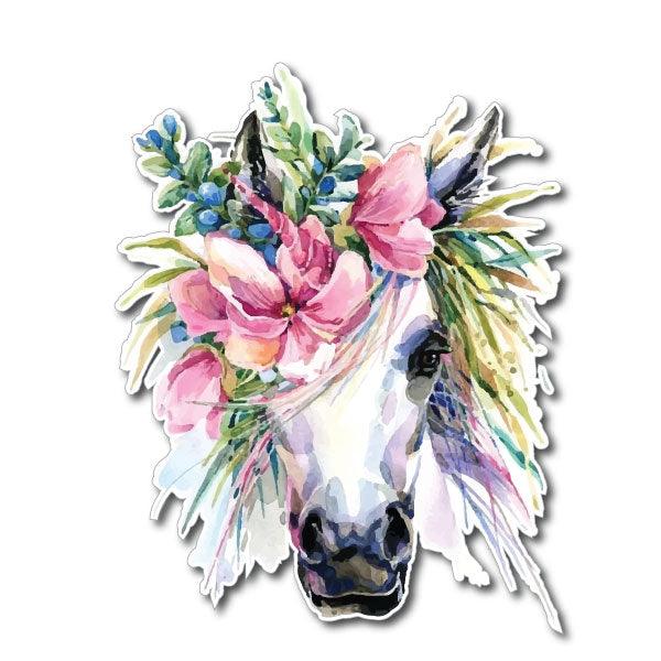 Unicorn Horse head sticker decal for car , window, horse float , trailer or other vehicle - Mega Sticker Store