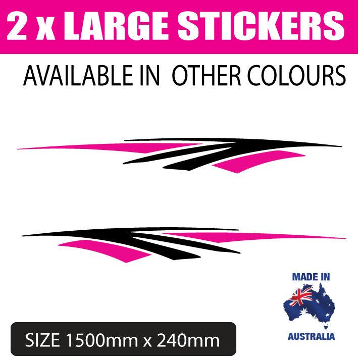 Universal pink and black vinyl vehicle stripe decal kit