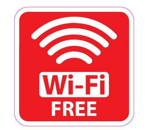 Free wi-fi sticker 