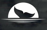 Whale Tail sticker decal for car , van 