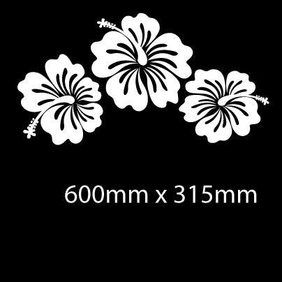 Hibiscus Flower Decal for car, motorhome or other sign, window or vehicle, large - Mega Sticker Store