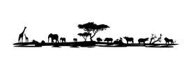 1500mm African-landscape-sticker decal for motorhome, campervan, vehicle
