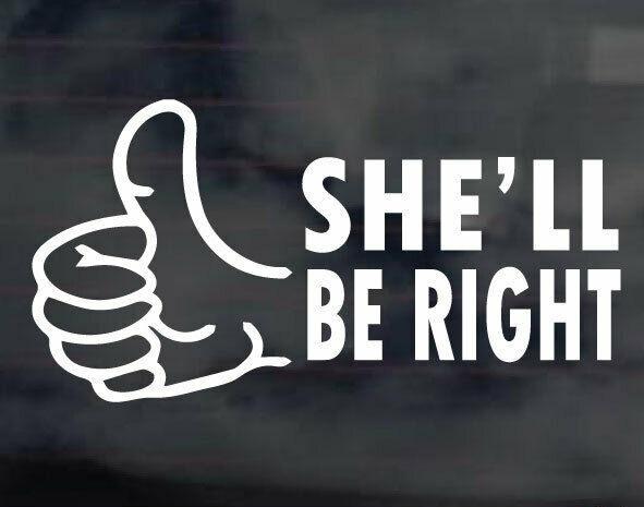 [car sticker Australian saying shell be right]-Mega Sticker Store
