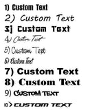 custom sticker text decal