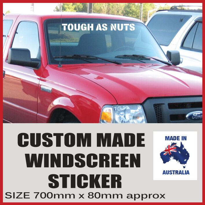 custom text lettering windscreen sticker