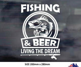 fishing beer sticker