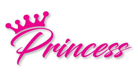 Princess Vehicle sticker Decal Sticker - LARGE pink , white other colours available