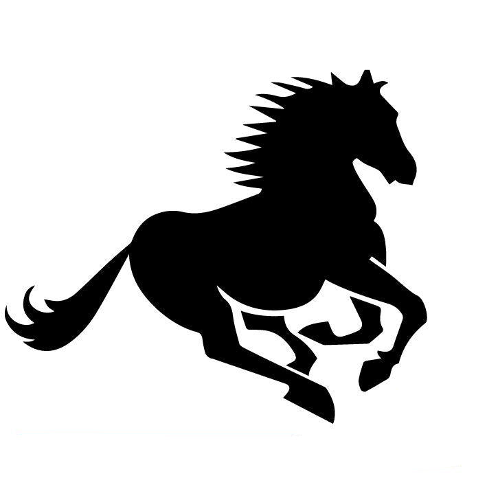 RUNNING HORSE VEHICLE STICKER DECAL