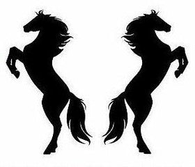 Horse Standing Decal Large (set of 2)
