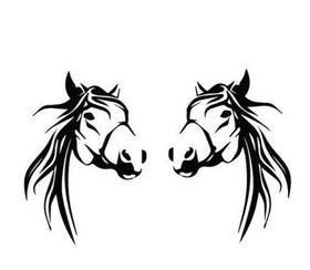 Horse Head Decal (set of 2)