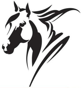Horse Head Sticker Decal for horse float, car , truck
